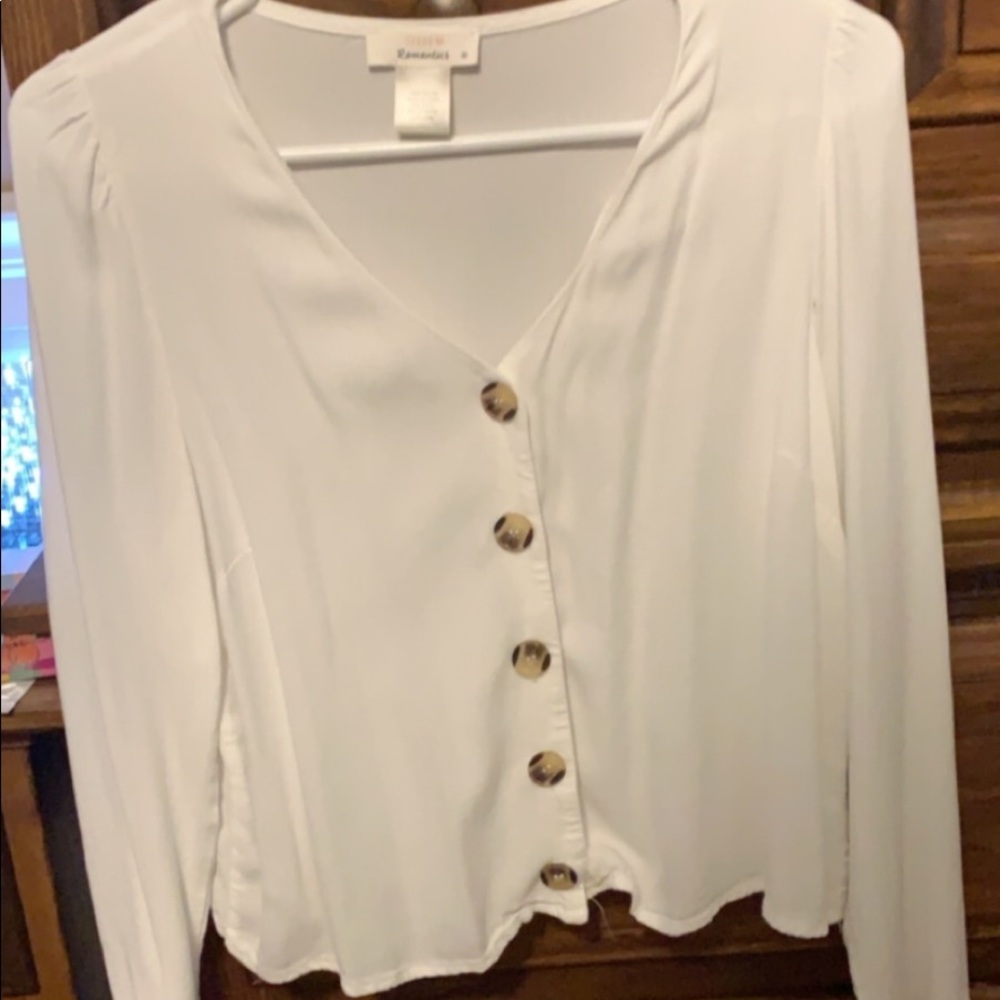 Long sleeve button up blouse